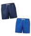 Lot 2 shorts de bain pour homme - bleu marine et aqua