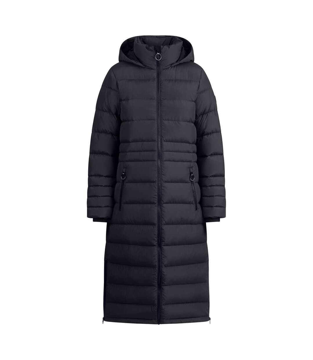 Doudoune Longue Et Unie À Capuche Eilidh Femme Noir Trespass-1