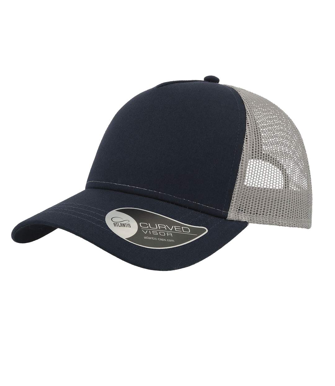 Casquette De Baseball Rapper Bleu Marine Gris Atlantis Headwear-3