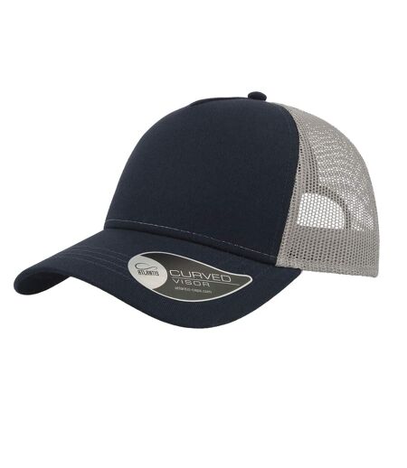 Casquette De Baseball Rapper Bleu Marine Gris Atlantis Headwear