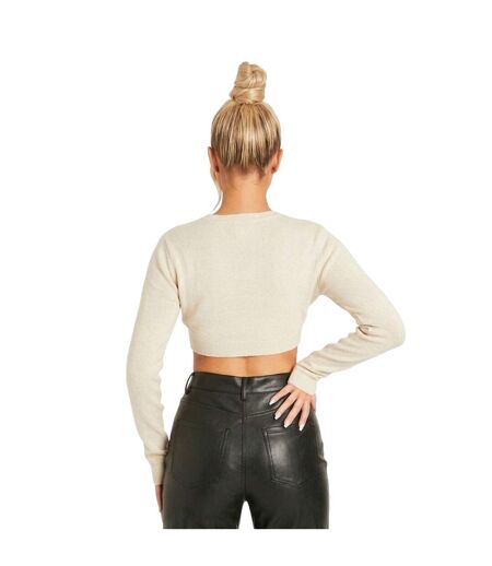 Pull Femme Beige Gris Missy Empire