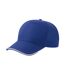Casquette De Baseball Motif/style 5 Panneaux Recy Five Piping Adulte Bleu Roi Blanc Atlantis Headwear-1
