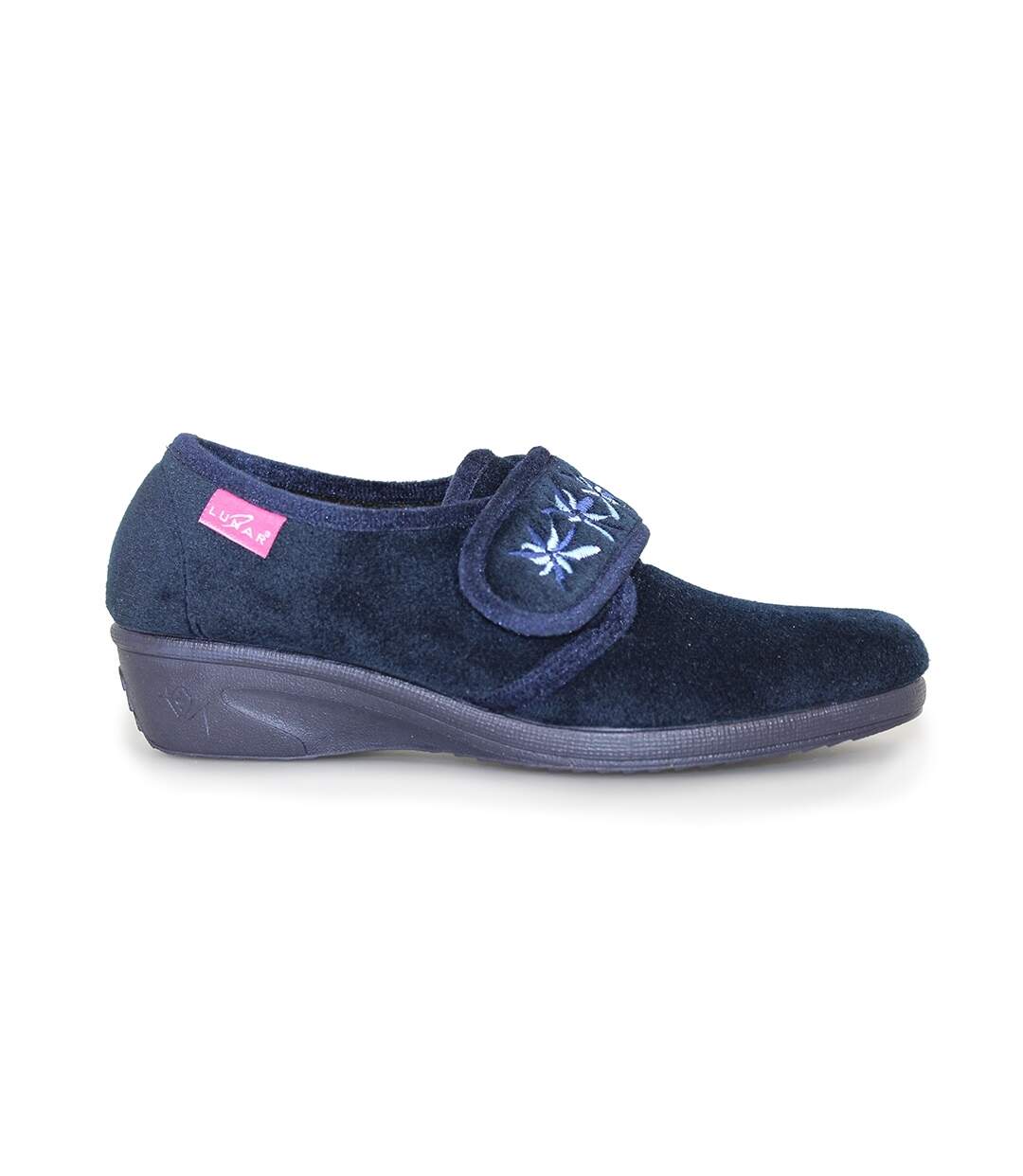 Chaussons Paula Femme Bleu Marine Blanc Lunar-3
