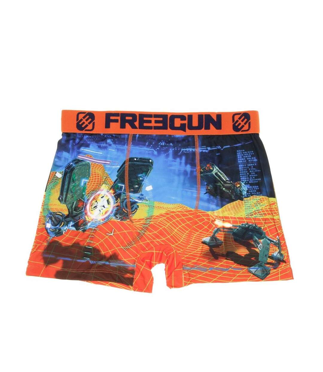 Boxer Orange/Bleu Homme Freegun Space - L-1