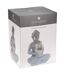 Photophore en Ciment Bouddha Assis 40cm Gris-3