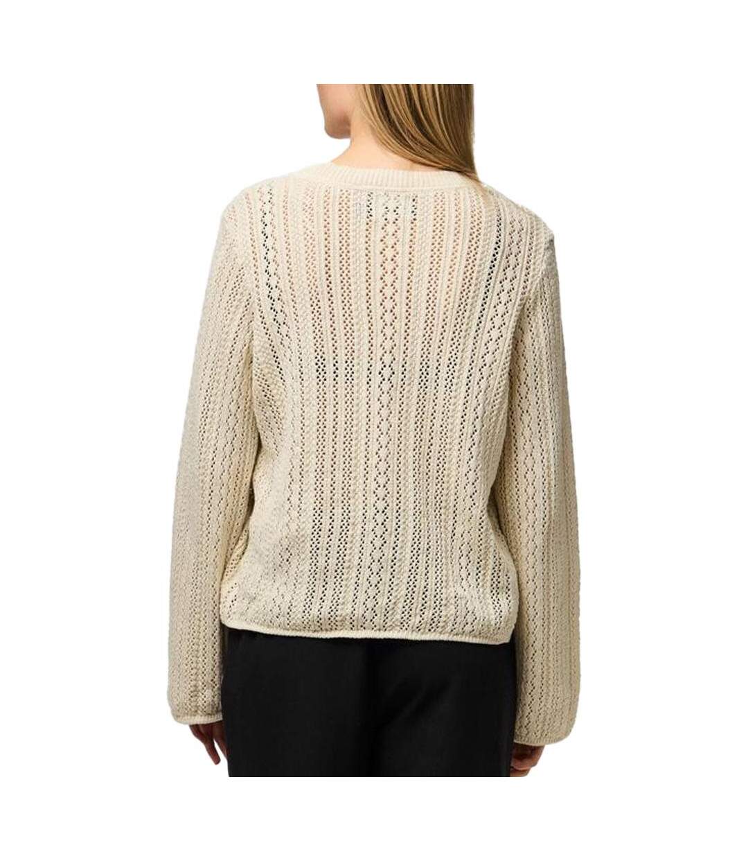 Cardigan écru femme pieces pcnuka knit-2