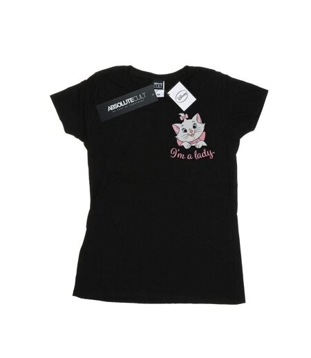 Disney - T-shirt ARISTOCATS MARIE I'M A LADY BREAST PRINT - Femme (Noir) - UTBI15720