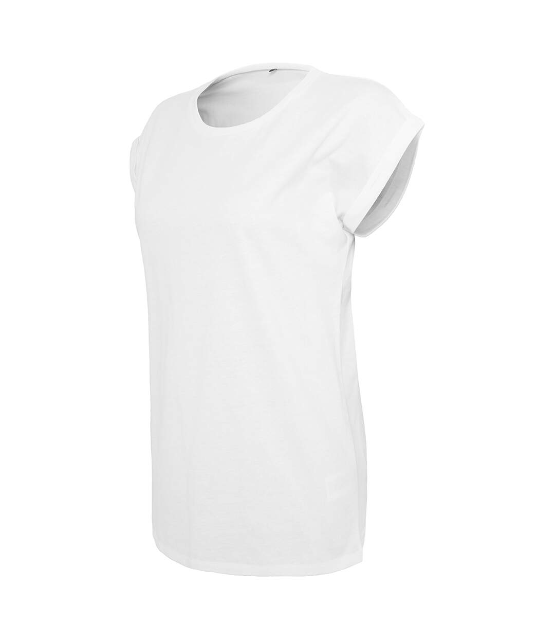 Build Your Brand Womens/Ladies Extended Shoulder T-Shirt (White) - UTRW5675-3