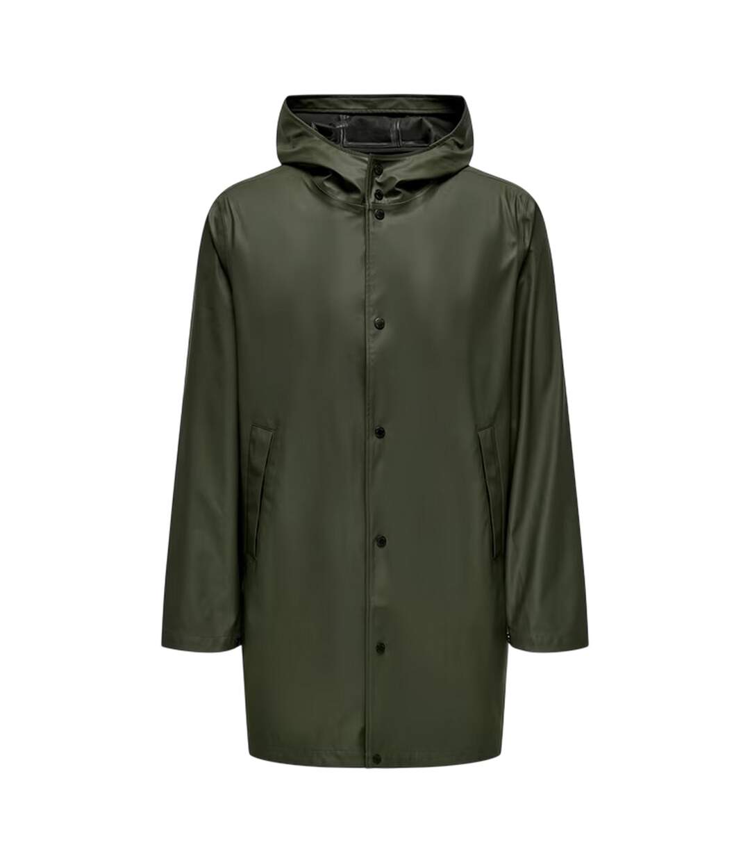 Mens Water Repellent Regular Raincoat Peat Only-2