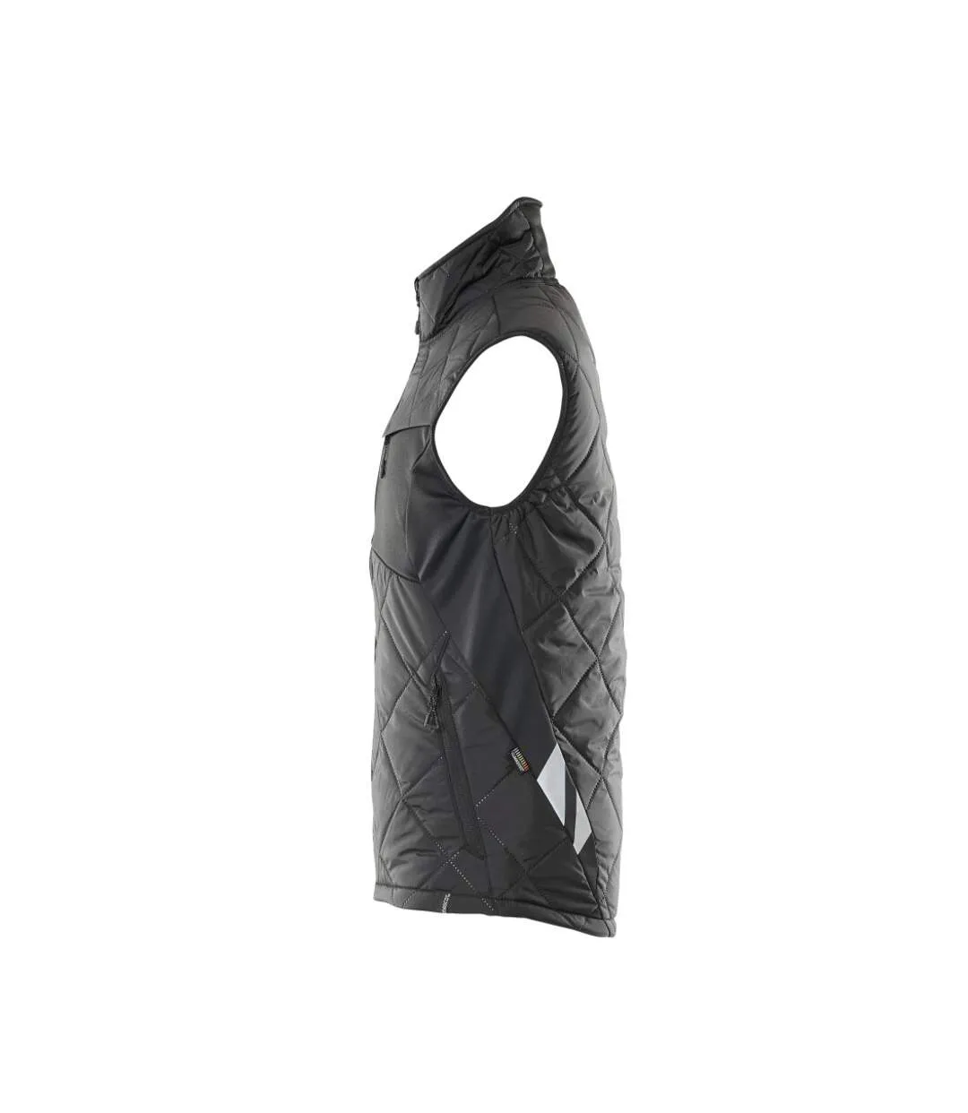 Mens Accelerate Plain Winter Gilet Black Mascot-3