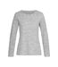T-shirt Femme Gris Clair Chiné Stedman-2