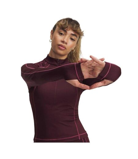 Haut Thermique Motif/style Texturé Femme Bordeaux Foncé Under Armour