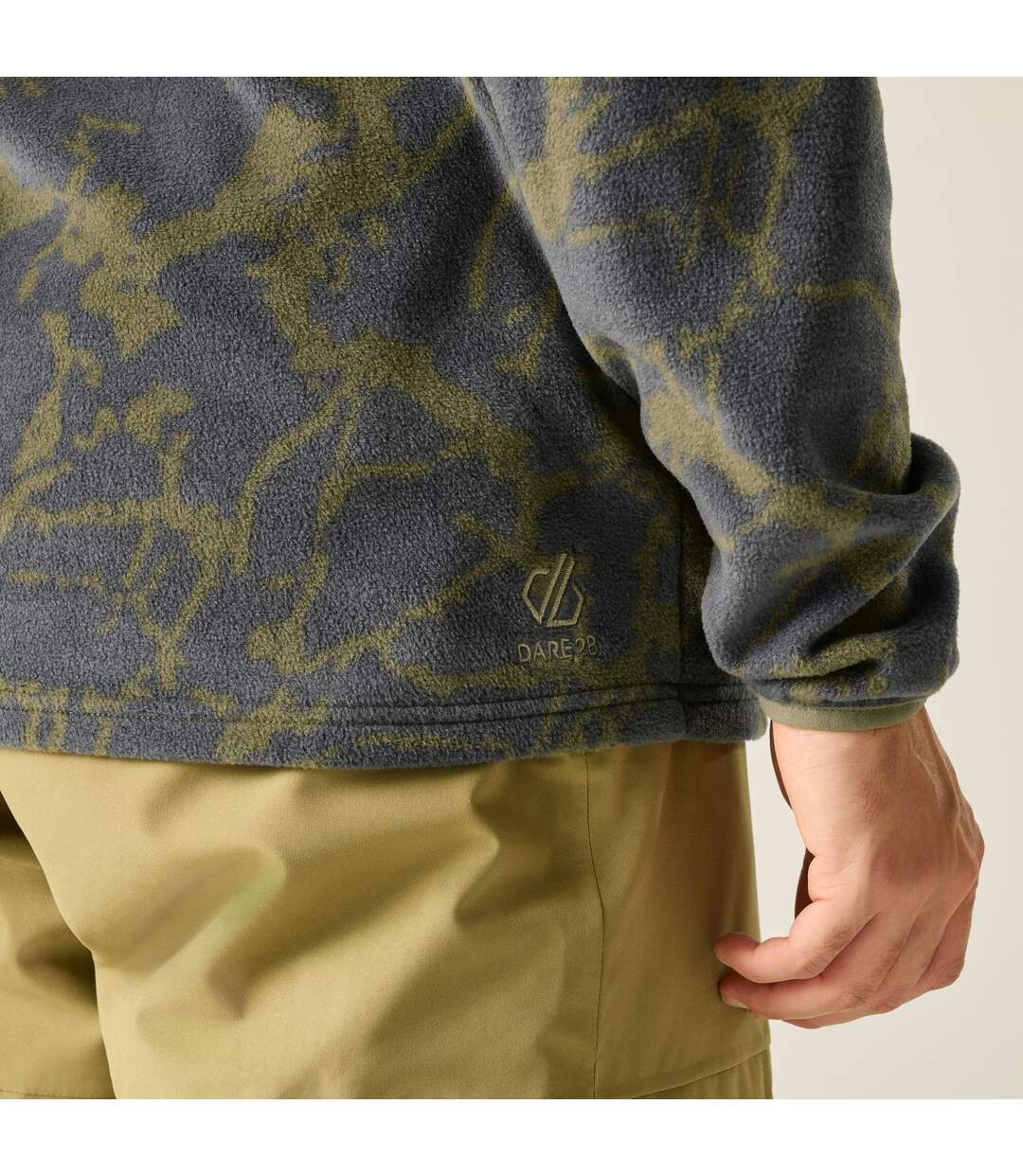 Veste Polaire Motif/style Effet Craquelé Homme Kaki Dare 2B-4