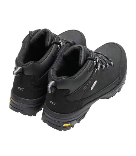 Womens/ladies Burrell Ii Leather Walking Boots Black Regatta