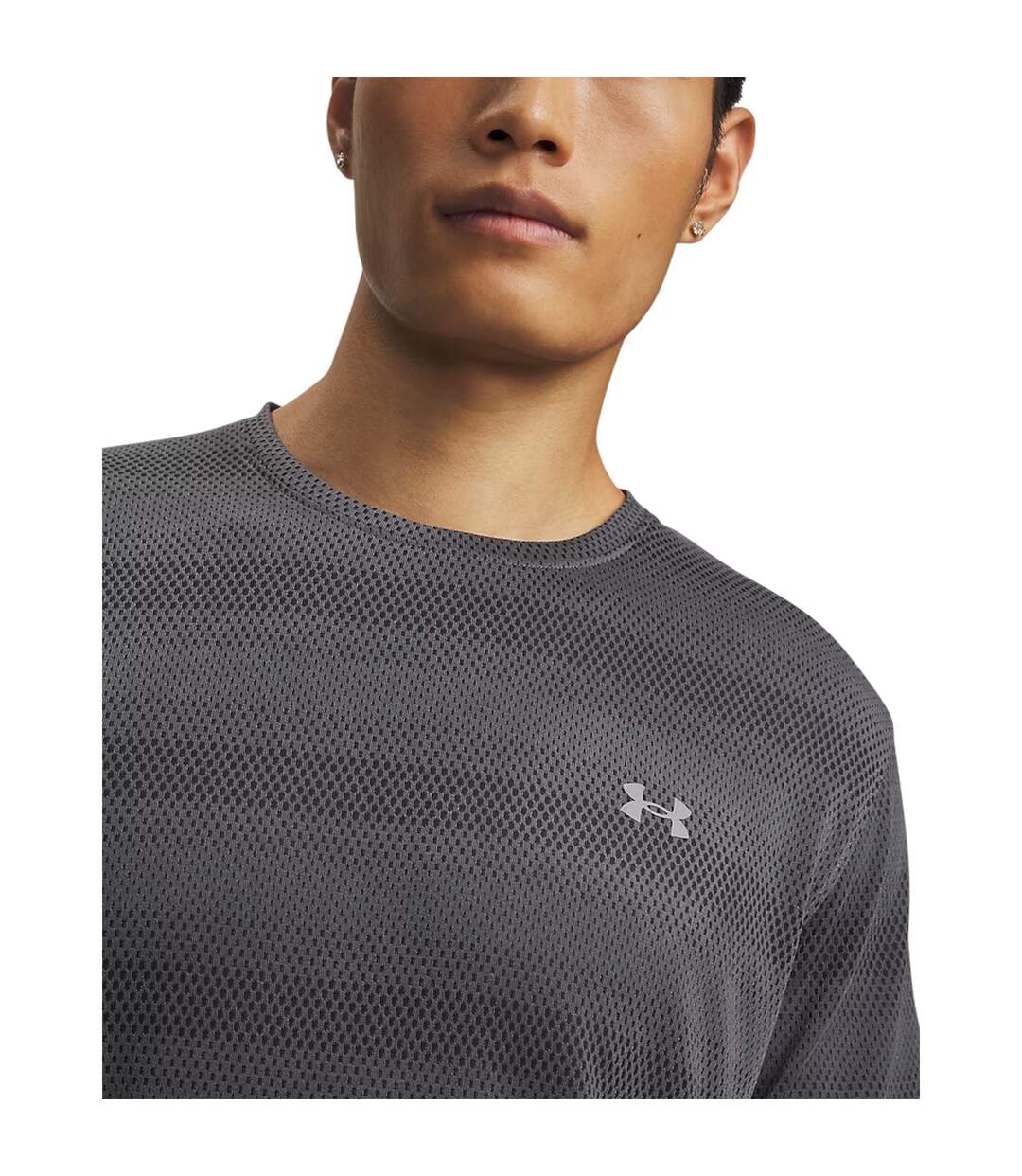 Mens Velociti Performance Gym T-shirt Castle Rock Grey Under Armour-4