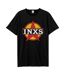 Unisex adult circle logo inxs t-shirt black Amplified-1