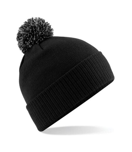 Adultes Bonnet Unisexe Snowstar Noir Gris Foncé Beechfield