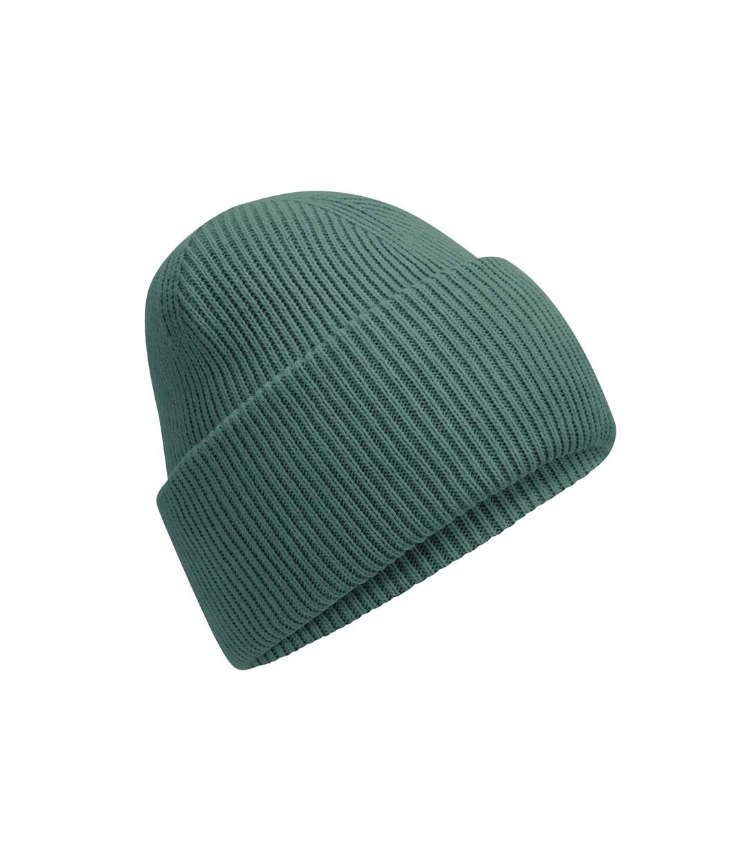 Unisex adult classic deep cuffed beanie marine green Beechfield-1