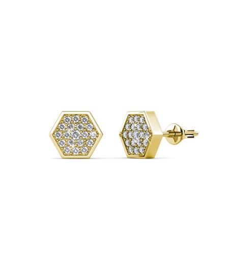 Parure et Coffret Hexagon, Zircon Blanc