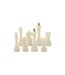 Lot de 8 Pièces d'Échec Quarzy 16cm Blanc-1