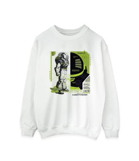 Disney Sweatshirt Lightyear Buzz Tech Panel Femme/Ladies (Blanc) - UTBI25030