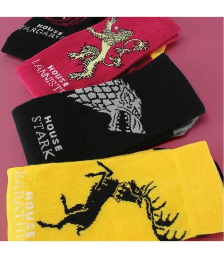Mens 4 Pack Novelty Game Of Thrones Houses Socks