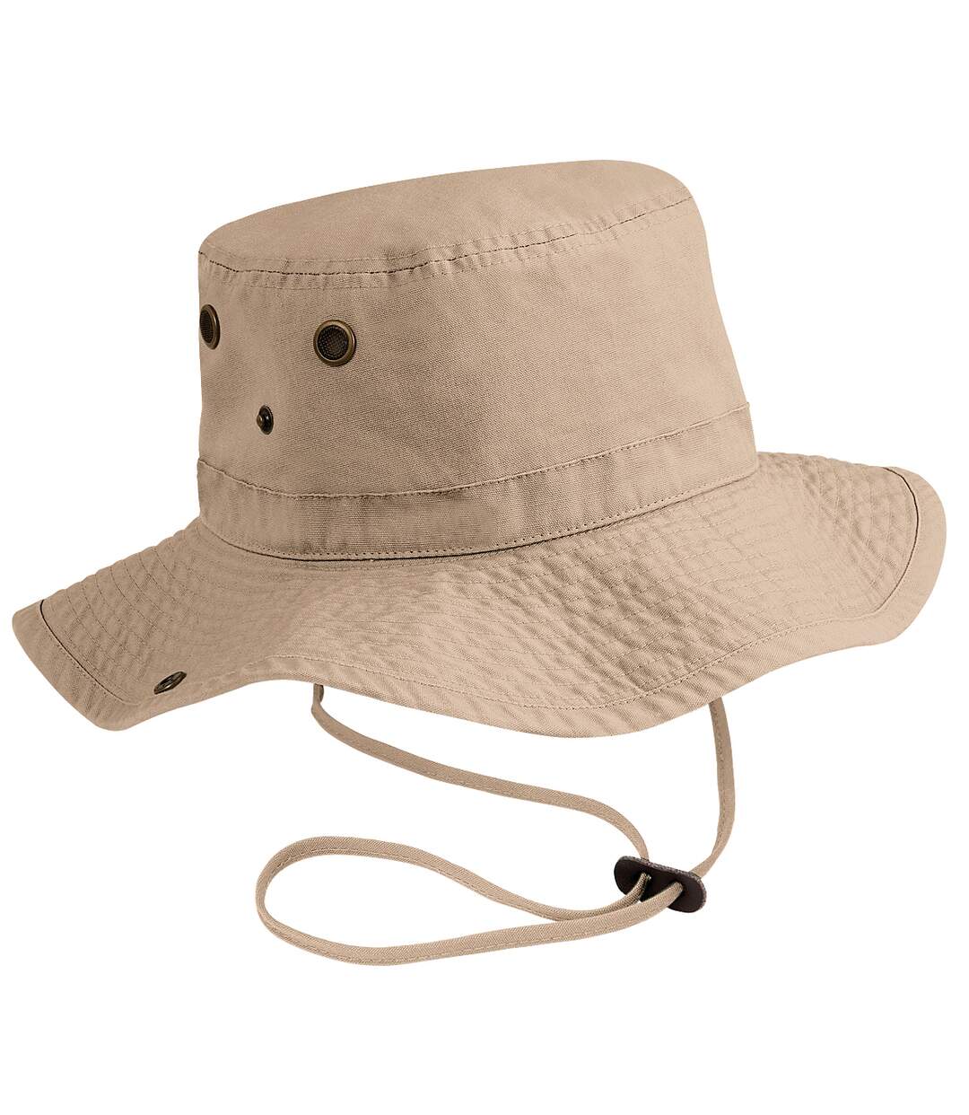 Chapeau protection ips 50 100% coton unisexe beige Beechfield