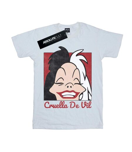Disney - T-shirt CRUELLA DE VIL CROPPED HEAD - Femme (Blanc) - UTBI16687