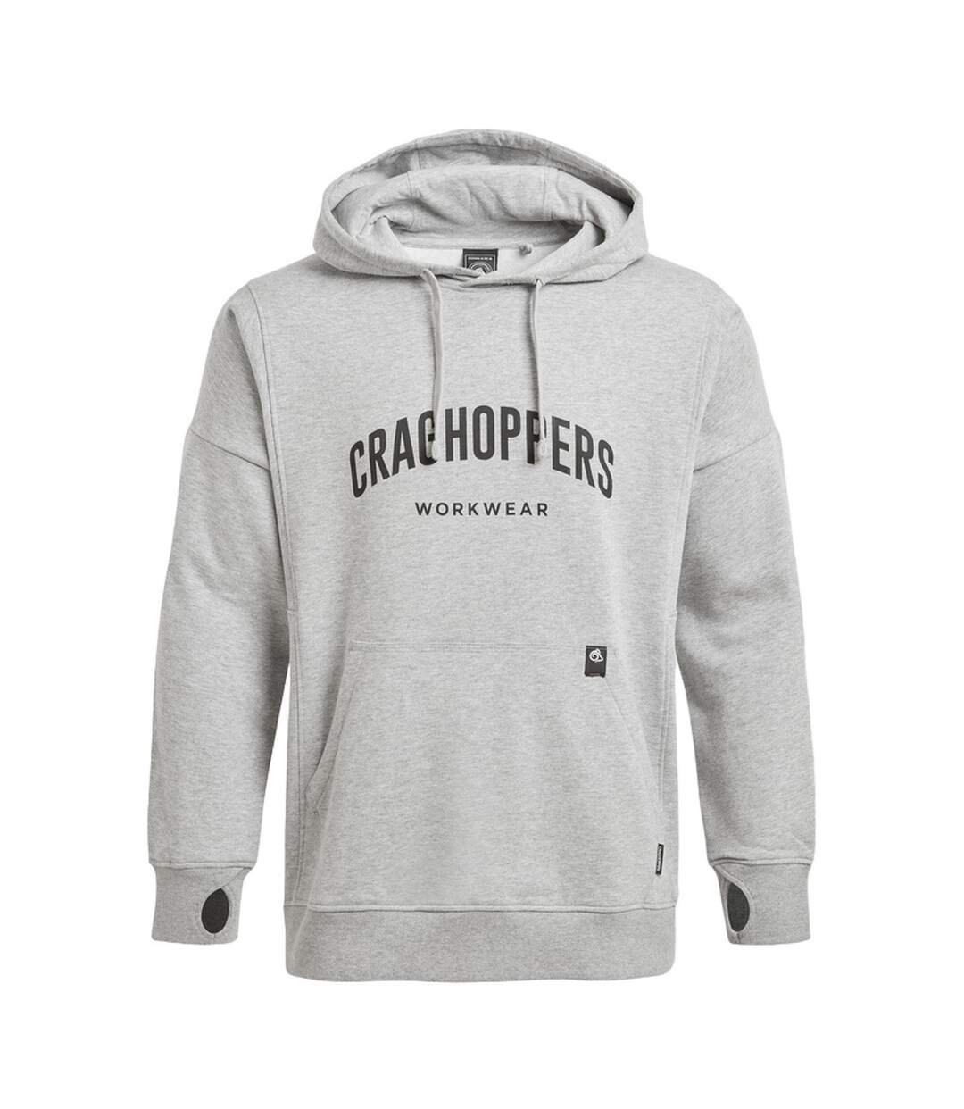 Sweat à capuche workwear oulston homme gris clair chiné Craghoppers-1