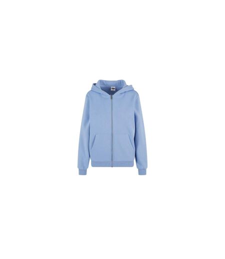 Sweat À Capuche Duveteux Femmes/ladies Bleu Poudré Build Your Brand