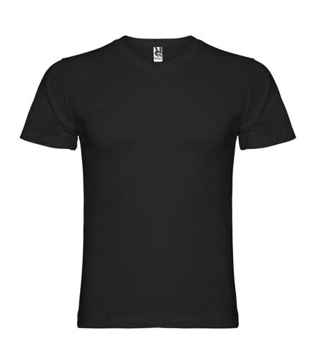 Roly Mens Samoyedo V Neck T-Shirt (Solid Black)