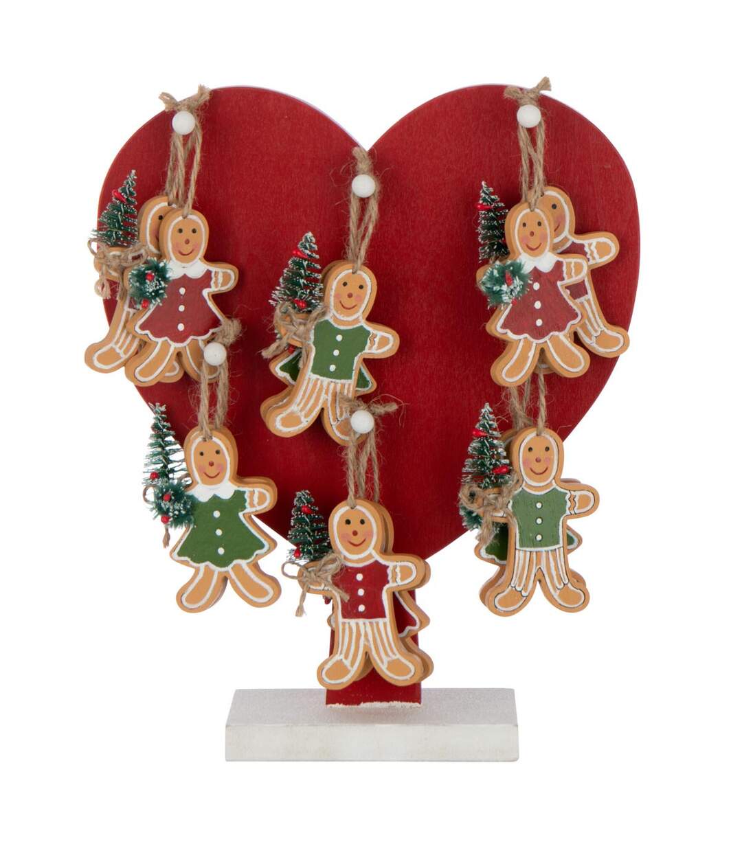Arbre de Noël à Pains d'Épice Hangers 27cm Rouge-1