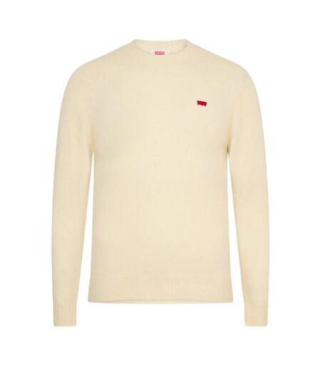 Mens Batwing Logo Crew Neck Jumper Cream Levis