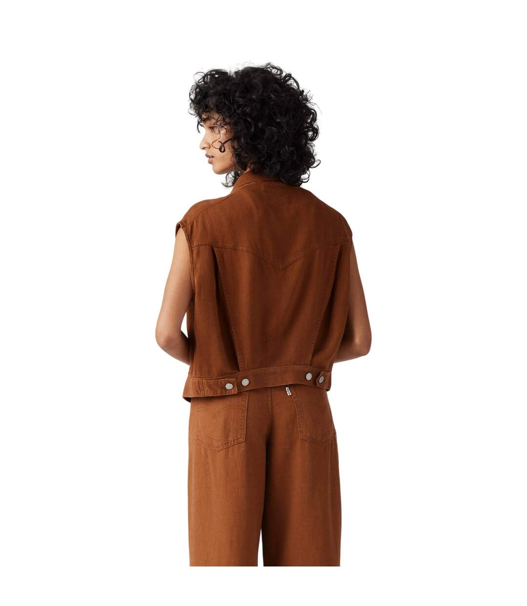 Débardeur Shrunken 90s Femme Marron Levis-3