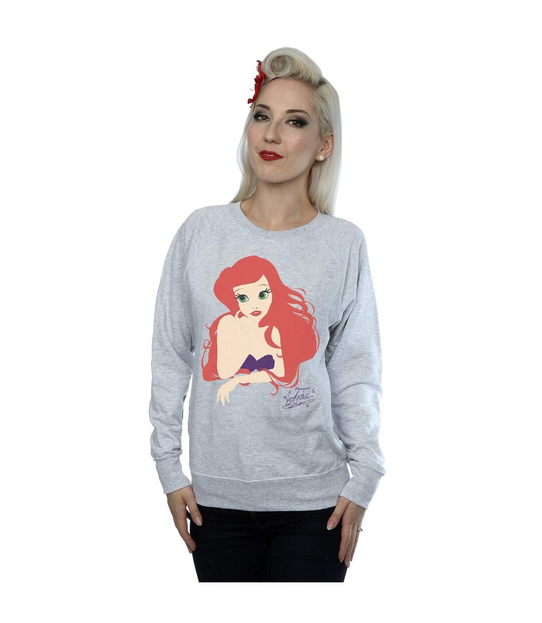 Disney Princess - Sweat ARIEL SILHOUETTE - Femme (Gris chiné) - UTBI10063-2