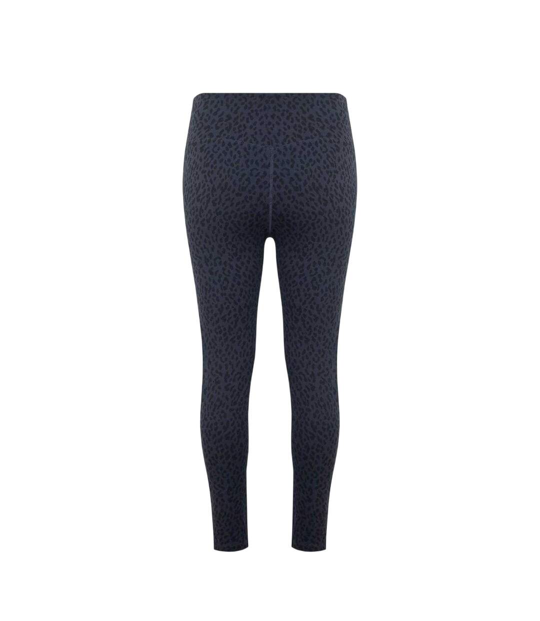 Womens/ladies Leopard Print Leggings Animalier Black Miso-2