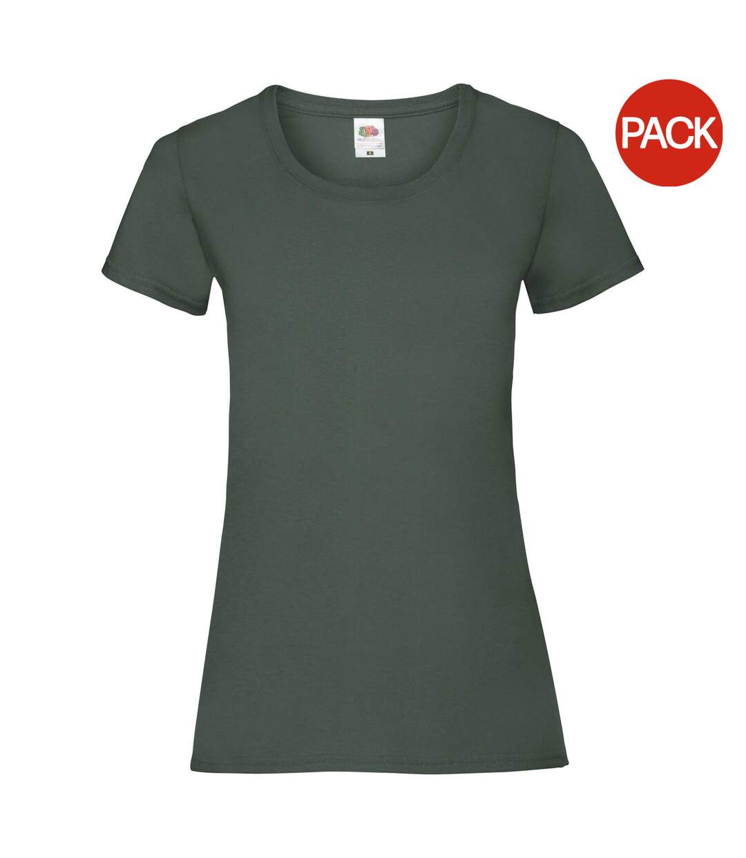 T-shirts manches courtes femmes vert bouteille Fruit of the Loom-1