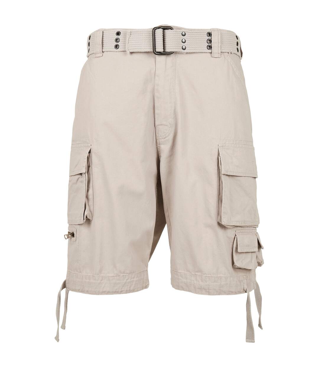 Mens Savage Cargo Shorts Old White Build Your Brand-1