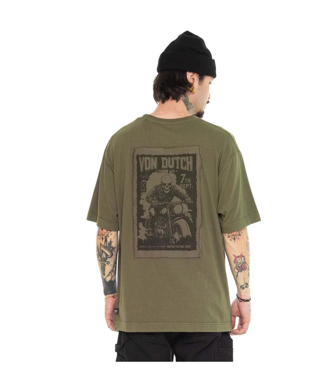 T-shirt homme relax en jersey 180GSM avec print devant et dos Pablo Vondutch-3