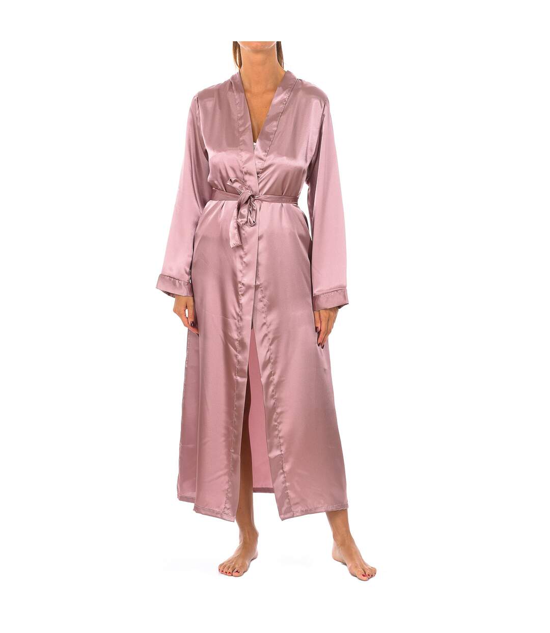 Cross 3/4 sleeve robe with drawstring closure 2116 woman-1