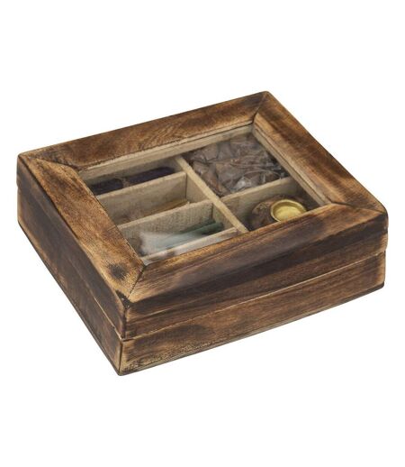 Coffret d'Encens en Bois Taly 25cm Marron