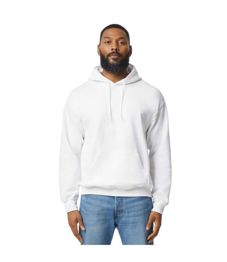 Sweat À Capuche Motif/style Uni Adulte Blanc Gildan