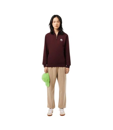 Unisex Adult High-neck Sweatshirt Maroon Red Lacoste