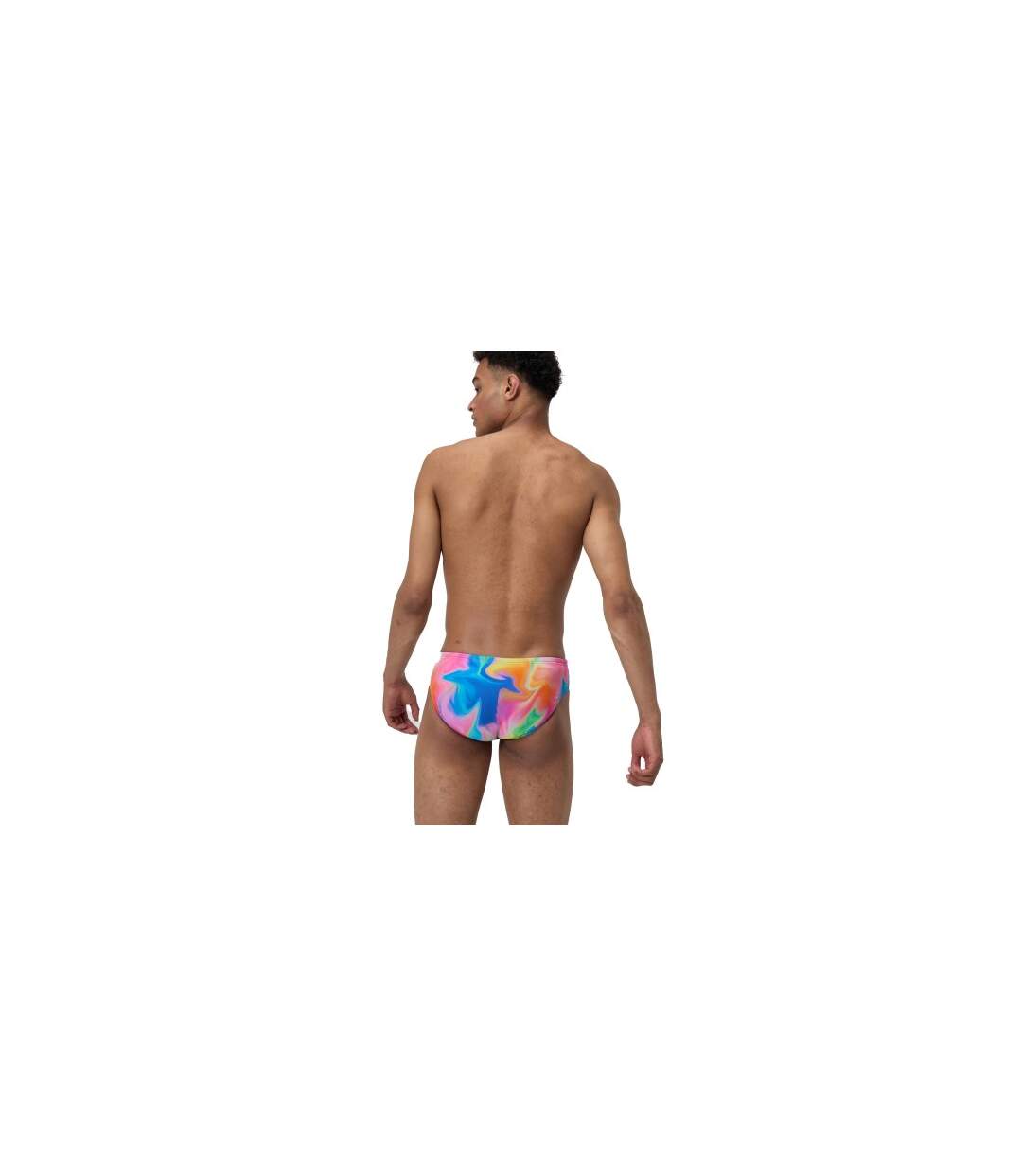 Mens Swirl Swim Briefs Multicoloured Speedo-1