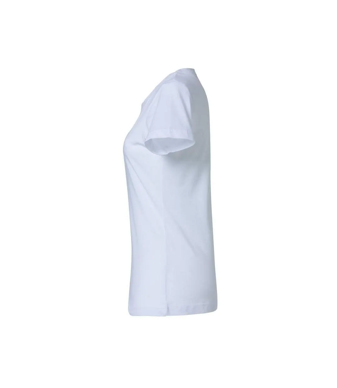 Womens/ladies Plain T-shirt White Clique-3