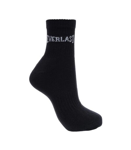 Pack Of 3  Mens Logo Quarter Socks  Black Everlast