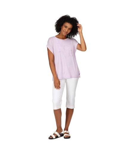 Womens/ladies Roselynn Love T-shirt Pastel Lilac Regatta