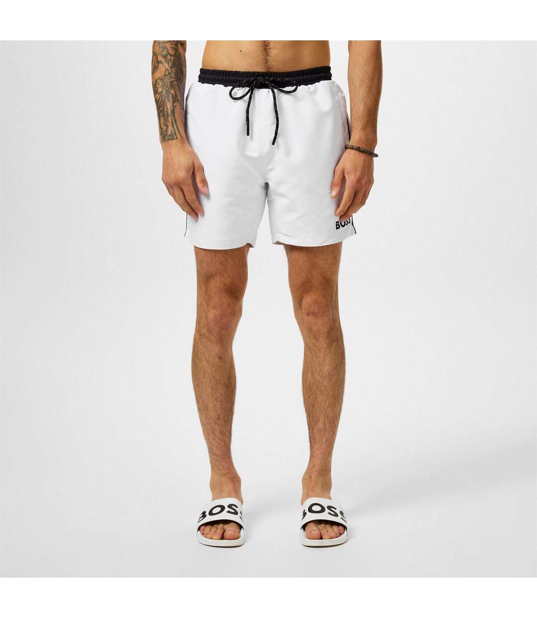 Short De Bain Starfish Homme Blanc Noir Boss-3