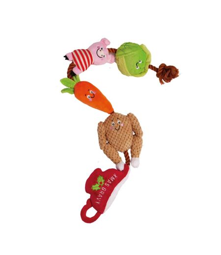 Dinner christmas rope dog toy one size multicoloured House Of Paws
