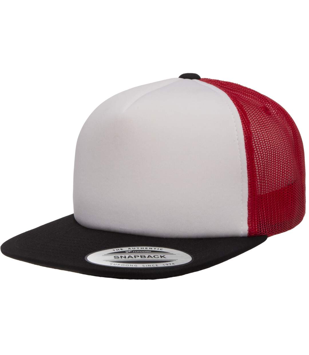 Flexfit Unisex Foam Trucker Cap (Black/White/Red) - UTPC3714-1